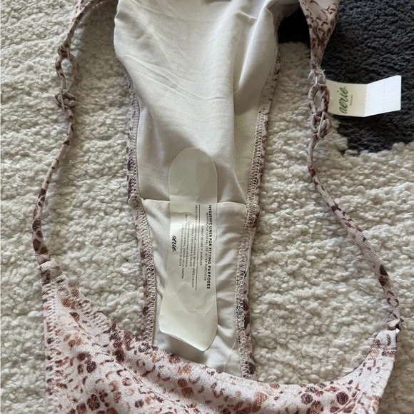 aerie Beige and Brown Leopard-Print Bikini Bottom - Picture 7 of 7